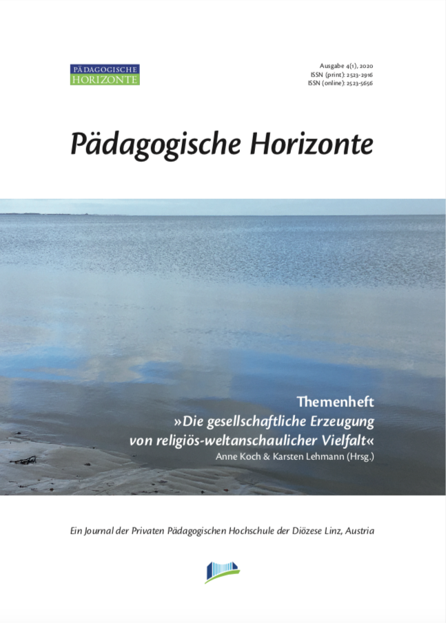 					Ansehen Bd. 4 Nr. 1 (2020): Themenheft »Die gesellschaftliche Erzeugung von religiös-weltanschaulicher Vielfalt«, Hrsg. Anne Koch, Karsten Lehmann
				